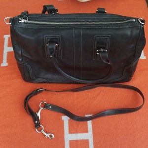 Coach Black leather Handle Cross body Bag